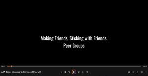 Making Friends, Sticking with Friends: Peer Groups